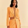Farm Rio Peach Cut Out Blazer -Farm Rio Fashion Store 316422 01