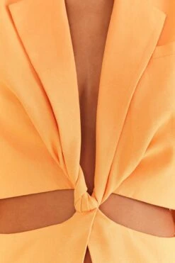 Farm Rio Peach Cut Out Blazer -Farm Rio Fashion Store 316422 04