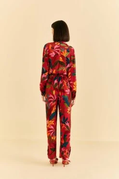 Farm Rio Red Rooster Leaves Pants 11 Farm Rio Red Rooster Leaves Pants -Farm Rio Fashion Store 316429 04