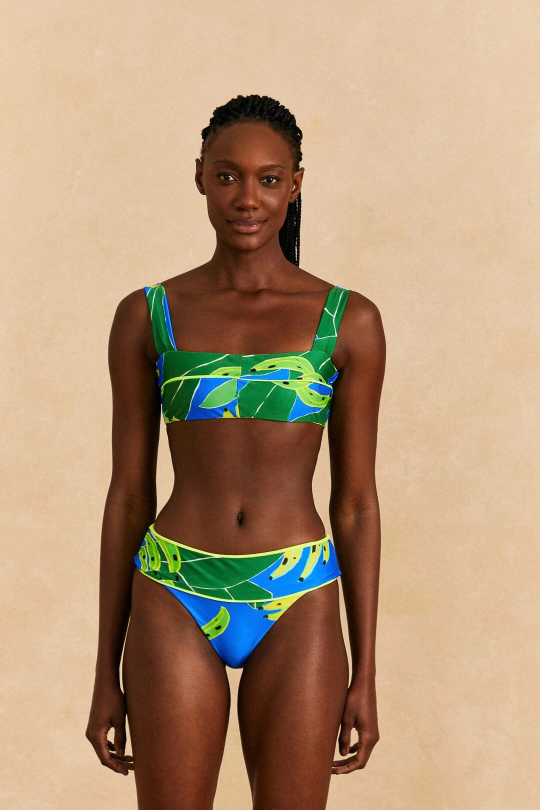 Farm Rio Blue Banana Leaves Full Bikini Bottom 3 Farm Rio Blue Banana Leaves Full Bikini Bottom