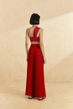 Farm Rio Red High Waist Pants -Farm Rio Fashion Store 317223 04