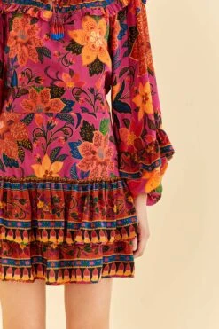 Farm Rio Pink Tropical Tapestry Mini Skirt -Farm Rio Fashion Store 318099 03