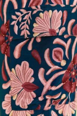 Farm Rio Teal Seashell Tapestry Cargo Pants -Farm Rio Fashion Store 318133 06