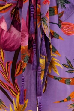 Farm Rio Purple Maxi Flowers Maxi Dress -Farm Rio Fashion Store 318178 07