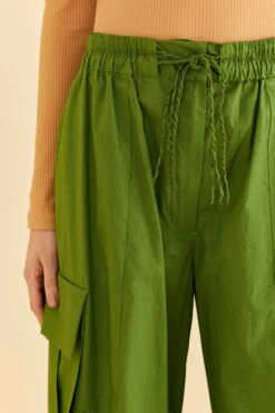 Farm Rio Green Organic Cotton Cargo Pants -Farm Rio Fashion Store 318182 04