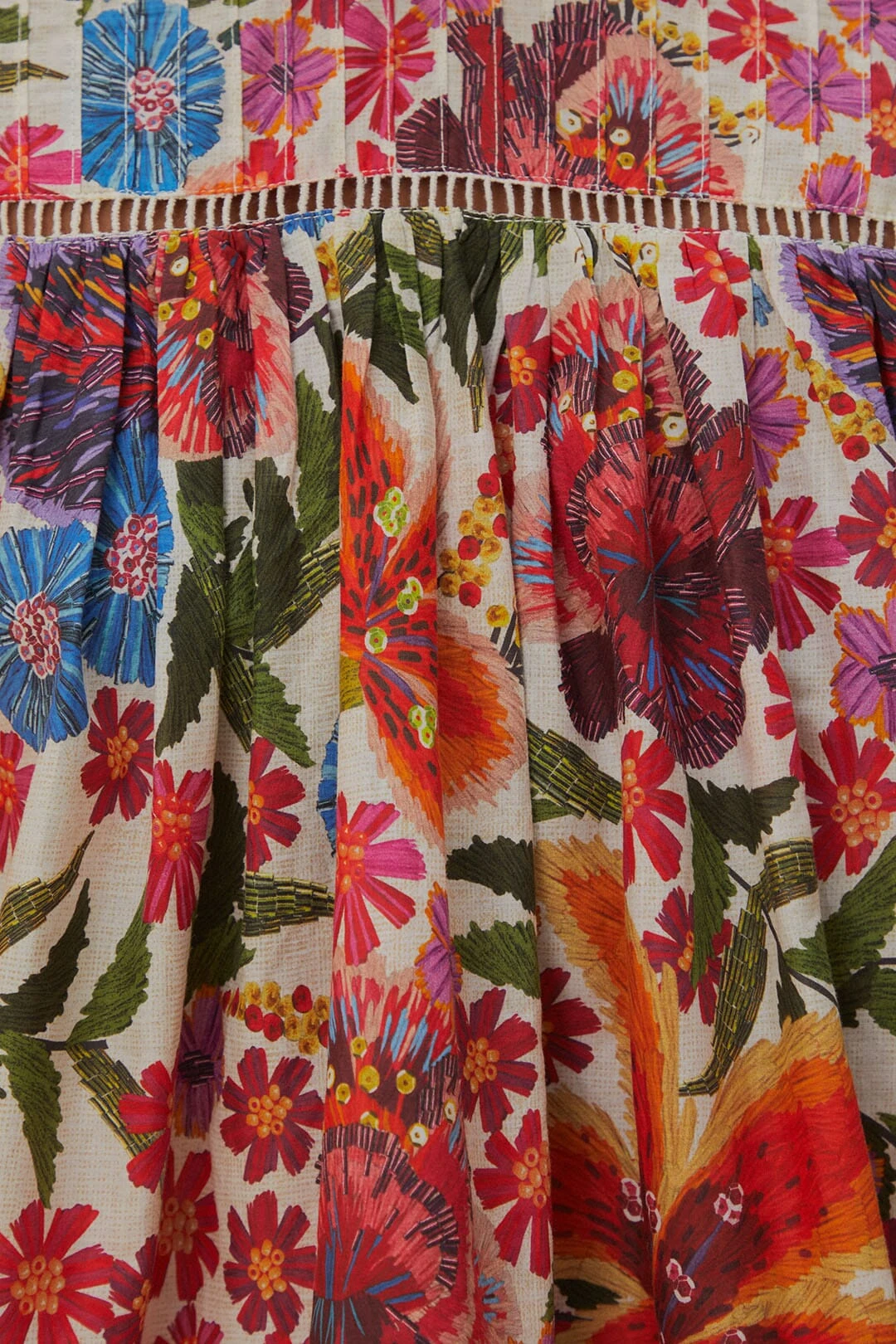 Farm Rio Off-White Tropical Yard Blouse 8 Farm Rio Off-White Tropical Yard Blouse - Image 6