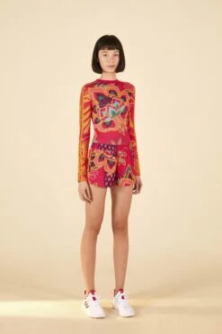 Farm Rio ADIDAS FARM Bodysuit Vivid Berry -Farm Rio Fashion Store HI5231 03