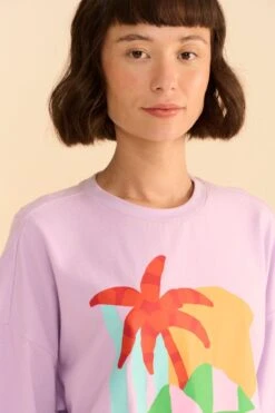 Farm Rio Adidas Farm Gfx Tee Purple -Farm Rio Fashion Store HS1178 03