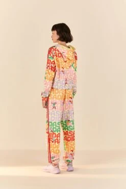 Farm Rio Adidas Farm Trackpants Pearl Citrine -Farm Rio Fashion Store HS1182 03