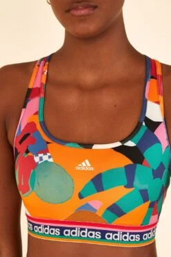 Farm Rio Farm Medium-Support Bra Bold Green / Better Scarlet -Farm Rio Fashion Store HS1187 05