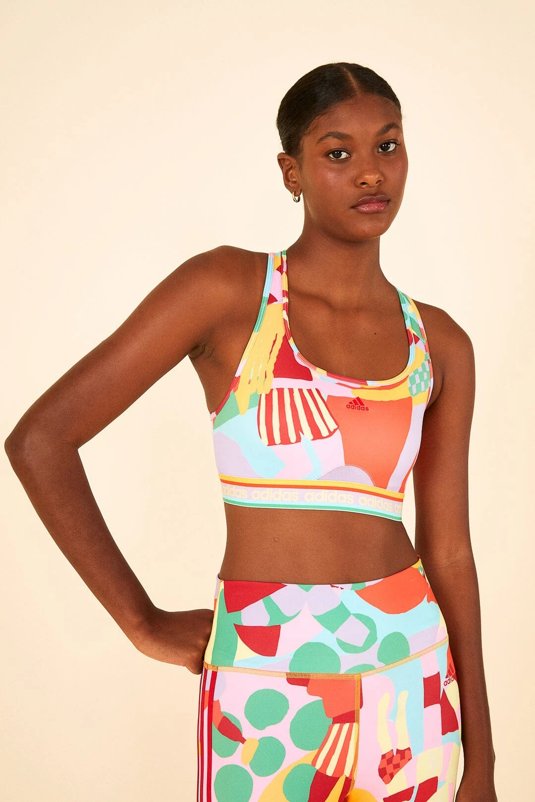 Farm Rio Adidas Farm Medium-Support Bra Gold 2 Farm Rio Adidas Farm Medium-Support Bra Gold