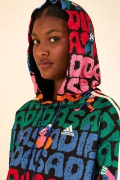 Farm Rio Adidas Farm Hoodie Black -Farm Rio Fashion Store HS1195 03