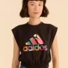 Farm Rio Adidas Farm Sleeveless Tee Black -Farm Rio Fashion Store HS1201 01